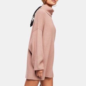 Free People Softly Structured Tunic Sweater Mauve